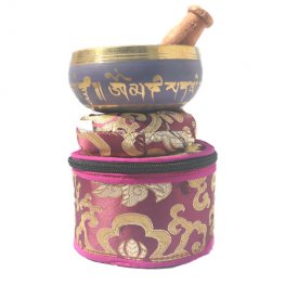 3.5" Purple singing bowl w/Box SB-039P
