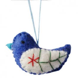 Bird ornament Colorful Navy FD038B