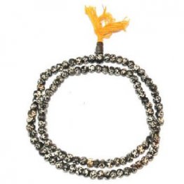 Om carved Bone mala M-800
