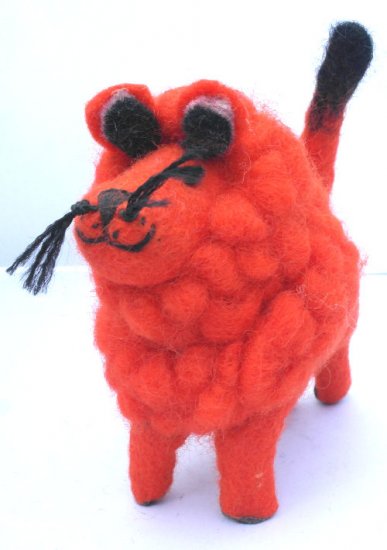 Felt Orange Lion