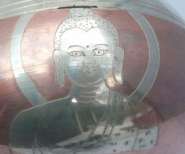 4" singing bowl w/silk pouch SBk-1558