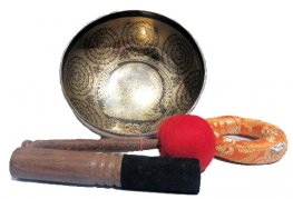 Tara Carved Hammer Singing bowl 7-8" SBT-2055
