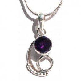 Amtheyst Pendent-Spiral Amethyst Necklace SP-2006y