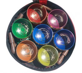 Chakra singing bowl set with gift box