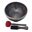 Chakra Carved Authentic Hammer Singing bowl 8"
