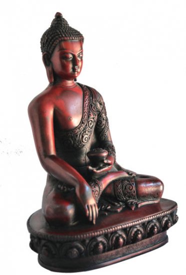Large Earth Touching Buddha wood looking RB-845R