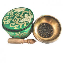 8 Buddha singing bowl with silk pouch 5" SB-700  8 Buddha singing bowl with silk pouch 5" SB-700