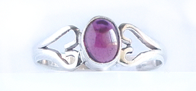 Garnet stone Sterling silver Ring PR-144D