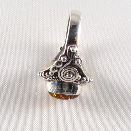PR-110C Amber stone Ring