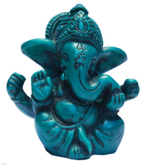 Ganesh Statue Turquois looking RG-03B