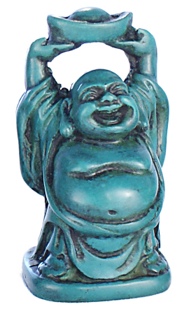 RN-133C Turquoise Laughing Buddha - Click Image to Close