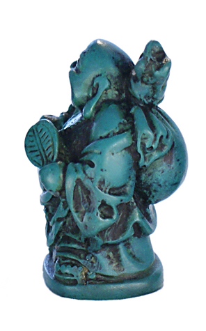 Turquoise mini Travellin Laughing Buddha RN-133F